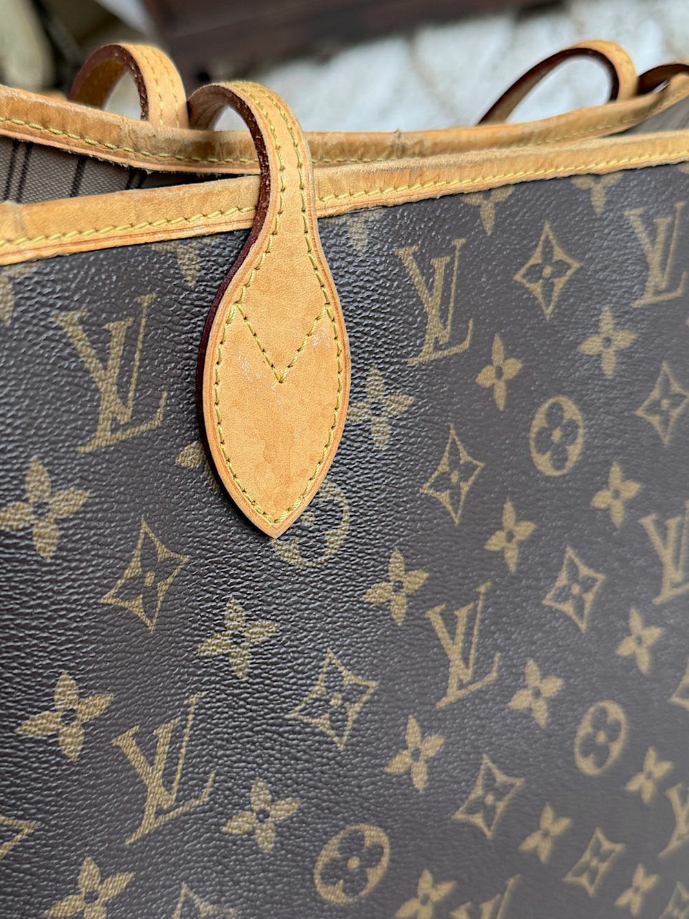 Louis vuitton MM neverfull monogram shoulder bag tote + box - Picture 9 of 16